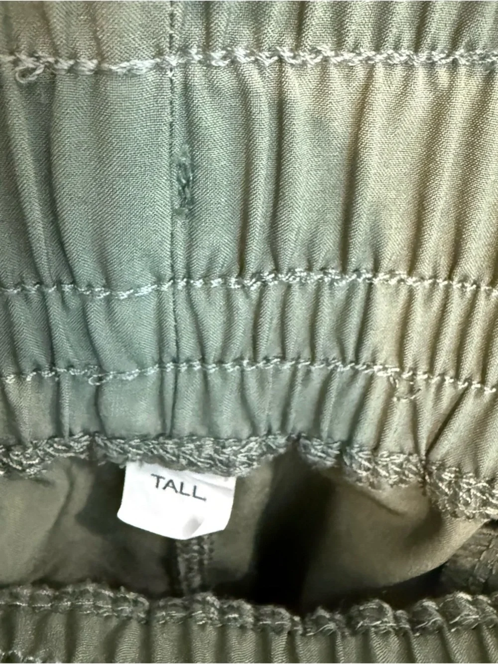 Olive Green Drawstring Joggers by Albion size medium tall - Picture 3 of 5